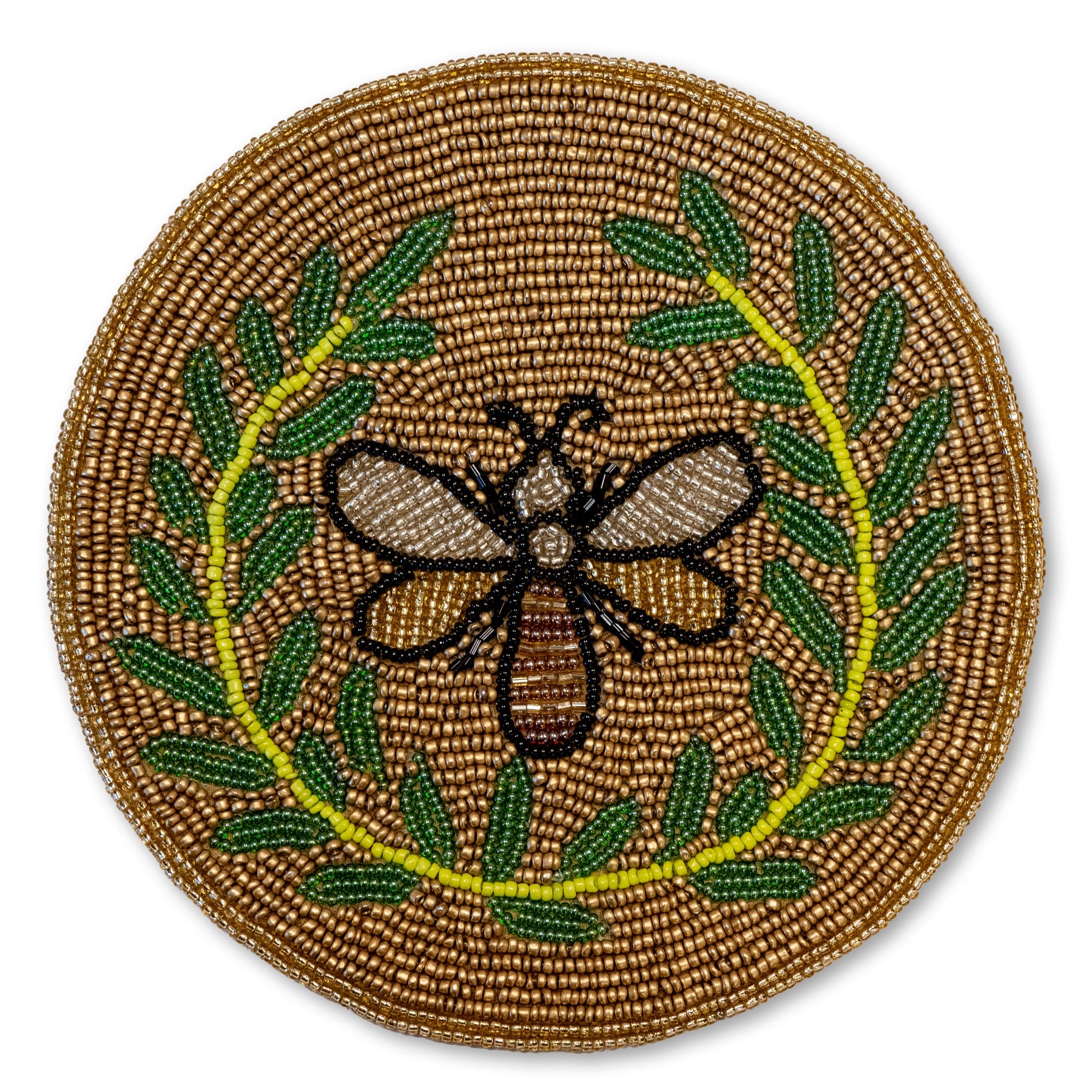 Honey Bee Sanctuary - Beaded Bee Teapot Mat